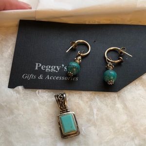 Charm and earrings set